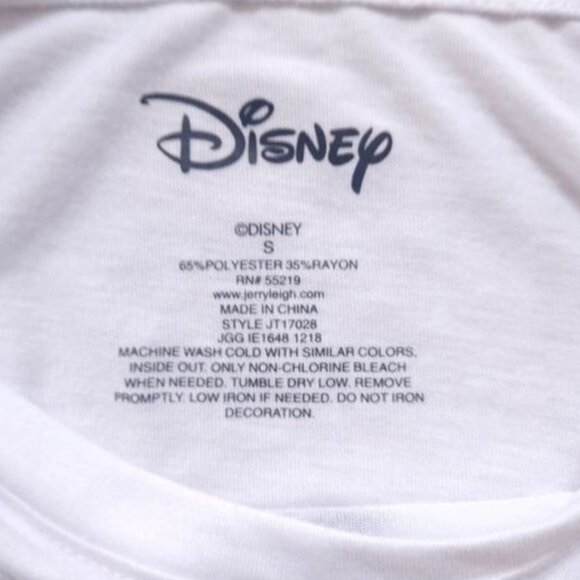 T-Shirt Disney Mickey Mouse White Red Black Short-Sleeved Women's Size - Picture 3 of 11